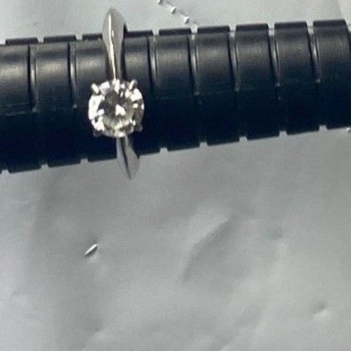 Diamond Solitaire Engagement Gold Tone Round Cut Promise Wedding Band
